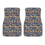 Tropical Zebra Giraffe Pattern Print Front Car Floor Mats