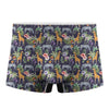 Tropical Zebra Giraffe Pattern Print Men's Boxer Briefs