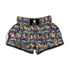 Tropical Zebra Giraffe Pattern Print Muay Thai Boxing Shorts