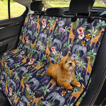 Tropical Zebra Giraffe Pattern Print Pet Car Back Seat Cover