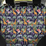 Tropical Zebra Giraffe Pattern Print Pet Car Back Seat Cover