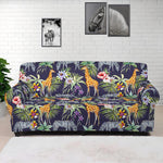 Tropical Zebra Giraffe Pattern Print Sofa Cover