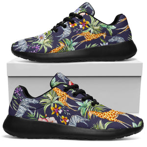 Tropical Zebra Giraffe Pattern Print Sport Shoes GearFrost