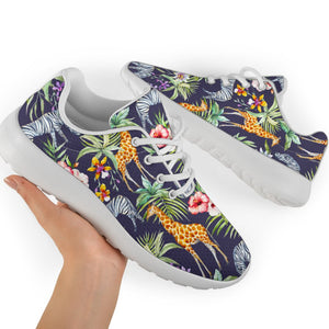 Tropical Zebra Giraffe Pattern Print Sport Shoes GearFrost