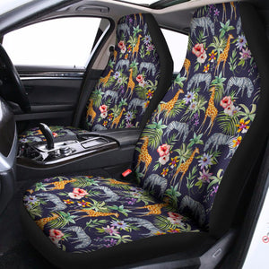 Tropical Zebra Giraffe Pattern Print Universal Fit Car Seat Covers