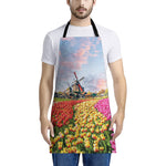 Tulip Field Print Apron