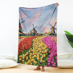 Tulip Field Print Blanket