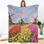 Tulip Field Print Blanket