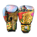 Tulip Field Print Boxing Gloves