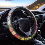 Tulip Field Print Car Steering Wheel Cover