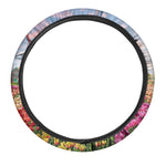 Tulip Field Print Car Steering Wheel Cover