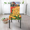 Tulip Field Print Dining Chair Slipcover