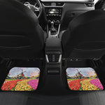 Tulip Field Print Front and Back Car Floor Mats