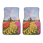 Tulip Field Print Front Car Floor Mats