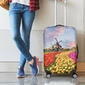 Tulip Field Print Luggage Cover