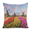 Tulip Field Print Pillow Cover