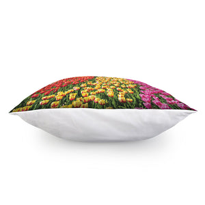 Tulip Field Print Pillow Cover