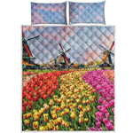 Tulip Field Print Quilt Bed Set
