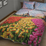 Tulip Field Print Quilt Bed Set