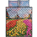 Tulip Field Print Quilt Bed Set