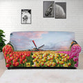 Tulip Field Print Sofa Cover
