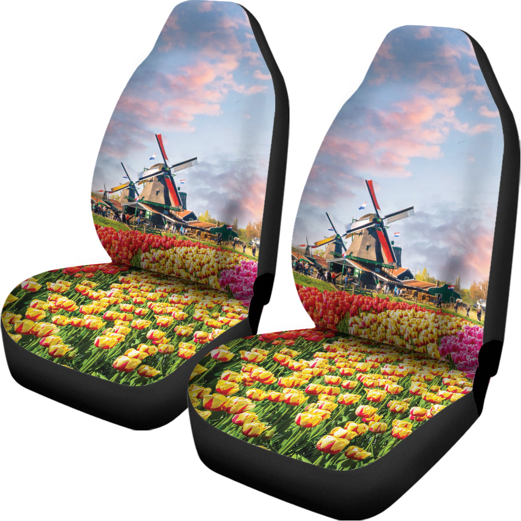 Tulip Field Print Universal Fit Car Seat Covers