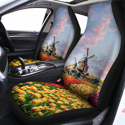 Tulip Field Print Universal Fit Car Seat Covers