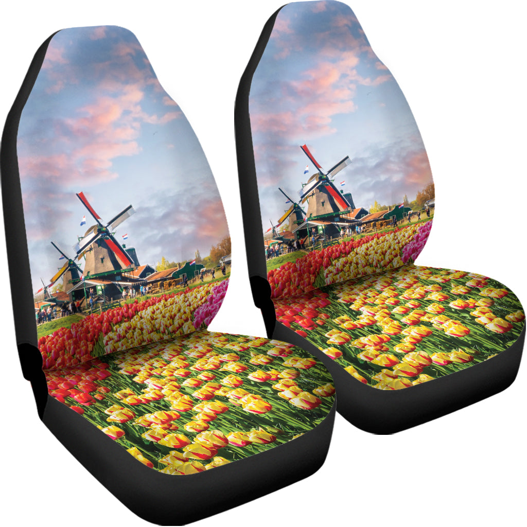 Tulip Field Print Universal Fit Car Seat Covers