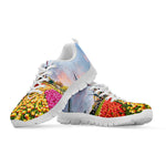 Tulip Field Print White Sneakers