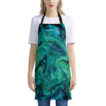 Turquoise Acid Melt Print Apron