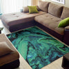 Turquoise Acid Melt Print Area Rug