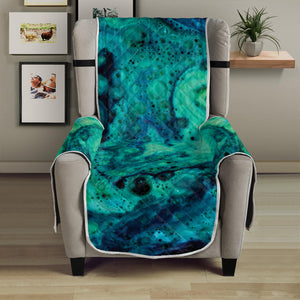 Turquoise Acid Melt Print Armchair Protector