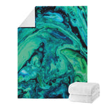 Turquoise Acid Melt Print Blanket