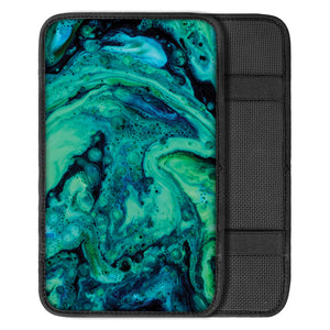 Turquoise Acid Melt Print Car Center Console Cover