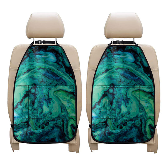 Turquoise Acid Melt Print Car Seat Organizers