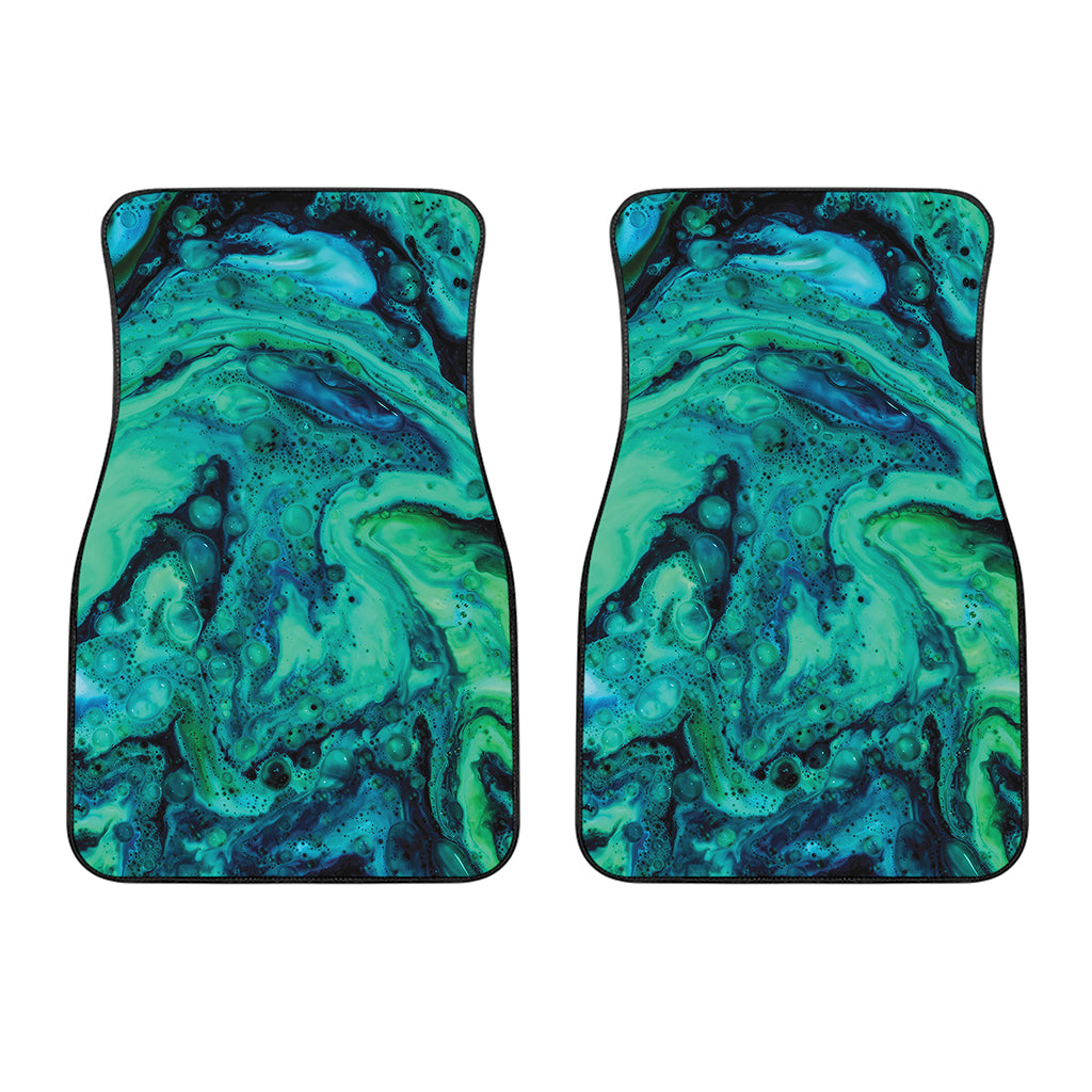 Turquoise Acid Melt Print Front Car Floor Mats