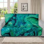 Turquoise Acid Melt Print Futon Protector