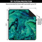 Turquoise Acid Melt Print Futon Protector