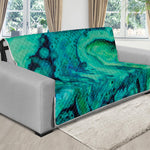 Turquoise Acid Melt Print Futon Protector