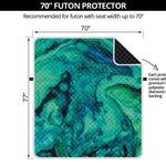 Turquoise Acid Melt Print Futon Protector