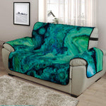 Turquoise Acid Melt Print Half Sofa Protector