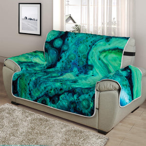 Turquoise Acid Melt Print Half Sofa Protector