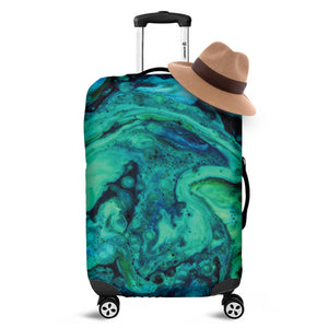 Turquoise Acid Melt Print Luggage Cover