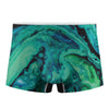 Turquoise Acid Melt Print Men's Boxer Briefs