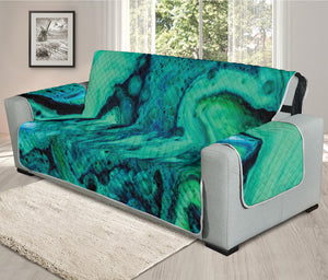 Turquoise Acid Melt Print Oversized Sofa Protector