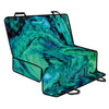 Turquoise Acid Melt Print Pet Car Back Seat Cover