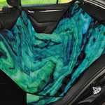 Turquoise Acid Melt Print Pet Car Back Seat Cover