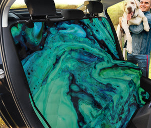 Turquoise Acid Melt Print Pet Car Back Seat Cover