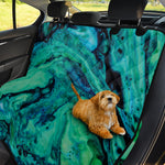 Turquoise Acid Melt Print Pet Car Back Seat Cover