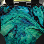 Turquoise Acid Melt Print Pet Car Back Seat Cover